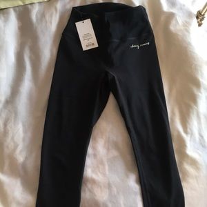 Whitney x Gymshark Rib waist leggings (black) NWT